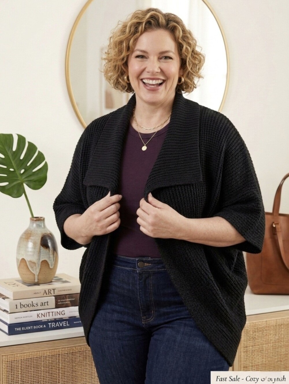 NWT Completely Me by Liz Lange Ribbed Cocoon Cardigan Sweater Plus 2X